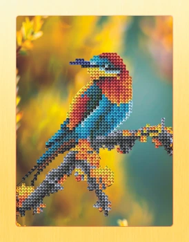 Алмазная мозаика "Птичка" Brushme 17x22.5см DM3004