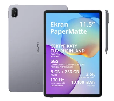 Планшет Huawei MatePad 11,5" 2025 8/256ГБ Wi-Fi Сірий + Ручка M-Pencil Lite