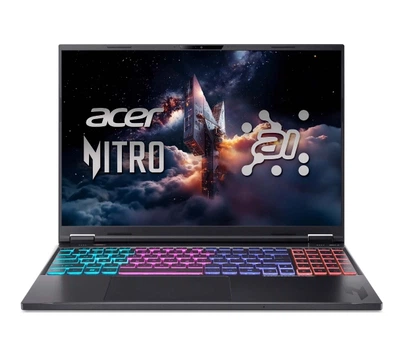 Ноутбук Ноутбук ігровий Acer Nitro 16 AI AN16-61 16" 180Hz Ryzen AI 9 365 32GB ОПЕРАТИВНА ПАМ'ЯТЬ 1TB Диск SSD RTX5070Ti DLSS4 Win11 Pro Чорний Функції AI