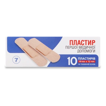 Пластир на тканинній основі 19х72 мм 10 шт.