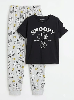 Піжама для дівчинки Peanuts Снупі футболка та штани BS001317, розмір 134-140