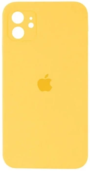 Чохол Silicone Premium case з захистом камери для iPhone 11 Full Camera Protective yellow 9608