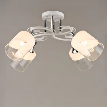 Люстра стельова Light House SR-19615/4 WT+CH D620*H260 E27 біла + хром
