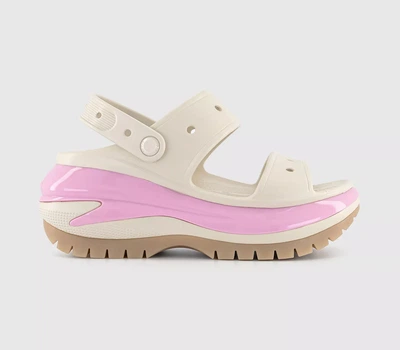 Босоножки сандалии на платформе Crocs Mega Crush Tonal Sandal stucco m6\w8 38-39, арт.210332-160