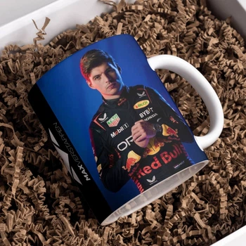 Чашка чорна хамелеон матова Формула 1 Макс Ферстаппен Max Verstappen F1 330 мл (ФО00282)