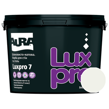 Фарба інтер'єрна Aura Luxpro 7 RAL 9016 (яскраво-білий) шовковисто-матова 9,5 л