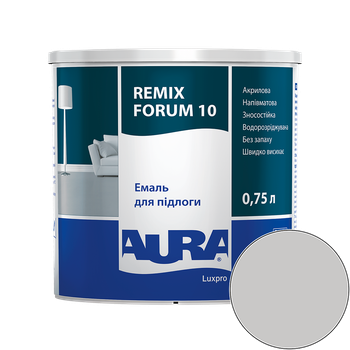 Емаль акрилова для підлоги Aura Luxpro Remix Forum 10 RAL 7047 (телегрей 4) напівматова 0.75 л