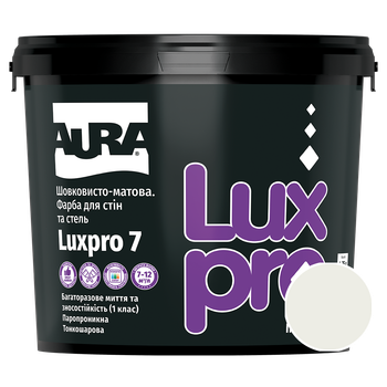 Краска интерьерная Aura Luxpro 7 RAL 9010 (чисто белый) шелковисто-матовая 4,75 л