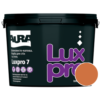 Краска интерьерная Aura Luxpro 7 RAL 2011 (насыщенный оранжевый) шелковисто-матовая TR 9 л