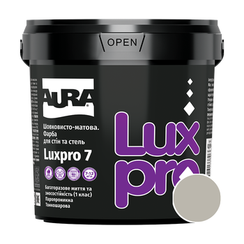 Фарба інтер'єрна Aura Luxpro 7 RAL 7044 (шовковисто-сірий) шовковисто-матова 0,95 л
