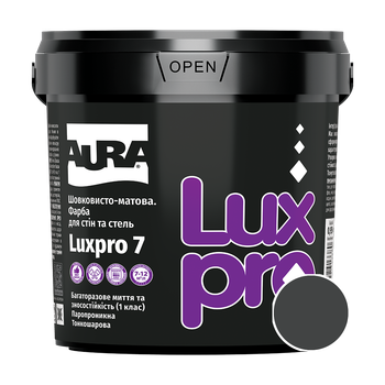 Фарба інтер'єрна Aura Luxpro 7 RAL 7021 (чорно-сірий) шовковисто-матова TR 0,9 л