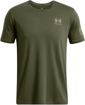 Чоловіча футболка Under Armour Freedom бавовняна хакі мілітарі Розмір 3XL