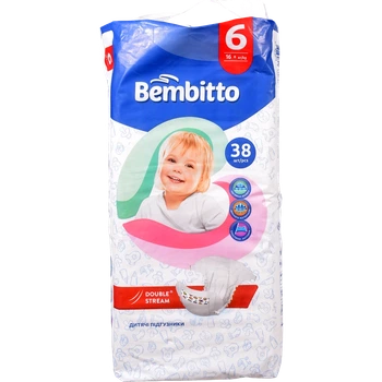 Підгузки Bembitto 38 шт. 6 (16+ кг)
