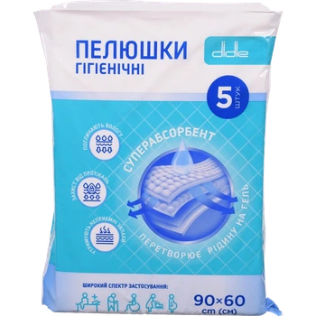 Пелюшки Didie суперабсорбент 5 шт. 90х60 см