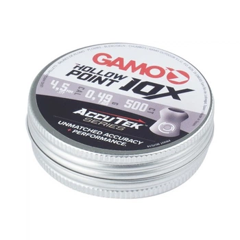 Пульки Gamo 10x HollowPoint AccuTek 4,5 мм 0,49 г 500 шт (6322546-AK) Gamo 6322546-AK 1049575