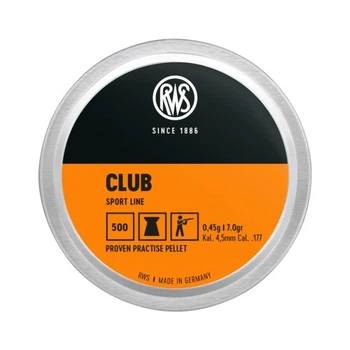 Пульки RWS Club 4,5 мм 0,45 г 500 шт (2136198) RWS 2136198 1049578