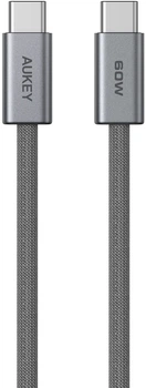 Кабель Aukey 60 W USB Type-C – USB Type-C 1.8 m Grey (CB-DCC062)