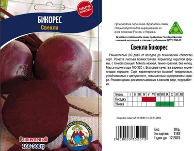 Насіння Буряк Бикорес 10г