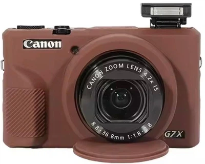 Чохол для фотокамери Canon g7x Mark III Силіконовий Коричневий