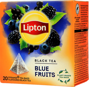 Чай чорний Lipton Blue Fruits 20 пірамідок (5063270127599)