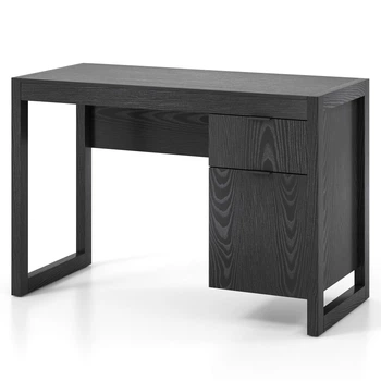 Компьютерный стол с 3 ящиками 112×50×75 см — черный