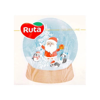 Салфетки бумажные Ruta Снежный шар 20 шт 33*33 см