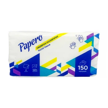 Салфетки косметические Papero NF002 двухслойные 150 шт