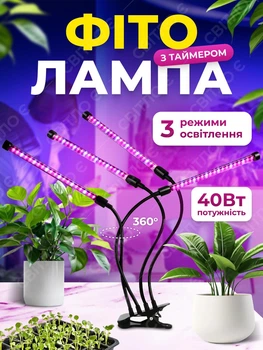 Фитолампа для растений полного спектра для рассады LED лампа для фотосинтеза синий свет для цветов