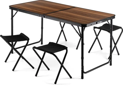 Набір туристичний складаний для 4 осіб стіл і стільці Outtec Під дерево 101663 (5907766662693)