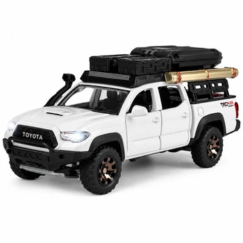 Машинка пикап Toyota Tacoma игрушка моделька металлическая коллекционная 17 см Белый (6622252)
