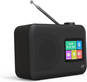 Цифрове радіо LFF DAB Мале цифрове FM-радіо з DAB+ та Bluetooth, кольоровий дисплей