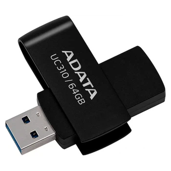 USB флеш накопитель ADATA 64GB UC310 Black USB 3.0 (UC310-64G-RBK) (352354)