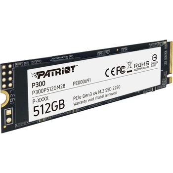 Накопитель SSD Patriot P300 512GB M.2 2280 PCIe Gen 3.0 x4