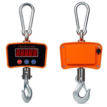 Электронные крановые весы 1000 кг 0.1 кг на аккумуляторе 220В LED оранжевый BX-9026