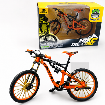 Коллекционная мини-модель велосипеда металлический Фингербайк MTB игрушечный велосипед 1:8 Размер 18 см Orange
