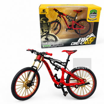 Коллекционная мини-модель велосипеда металлический Фингербайк MTB игрушечный велосипед 1:8 Размер 18 см Red