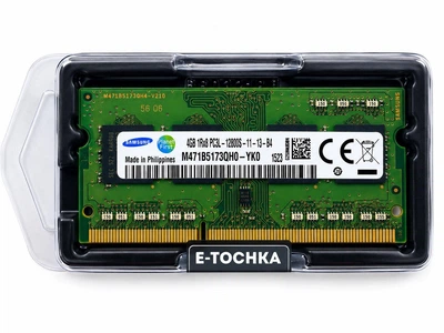 Samsung 4GB SO-DIMM DDR3L 1600MHz для ноутбуків, Non-ECC, 1.35V (M471B5173QH0-YK0)