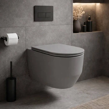Унітаз підвісний Devit Art 3.0 3030140G безобідковий з кришкою soft-close, Vortex Flush, сірий мат