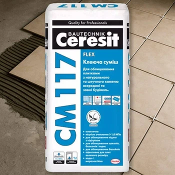 Клей для плитки Ceresit СМ-117 Flex 25кг