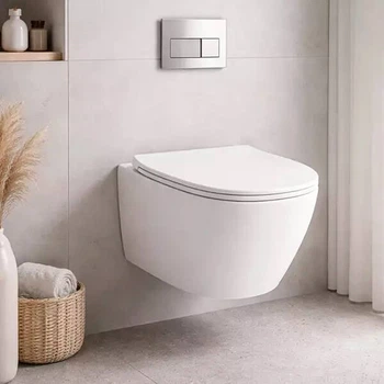 Унітаз підвісний Simas Juniper JU18/F85 безобідковий без кришки турбозмив Vertigo flush, білий
