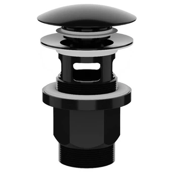 Донний клапан для раковини Devit DVVPL04, click-clack, чорний