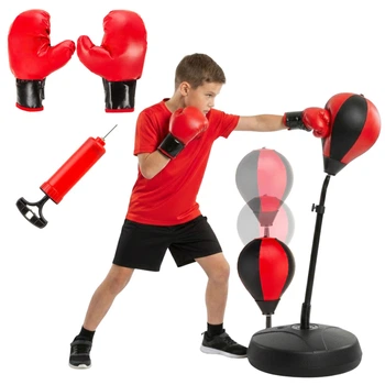 Zestaw Bokserski dla dzieci Outtec Power Punch Junior I-42754 78–120 cm Czerwono-czarny (5905884427545)