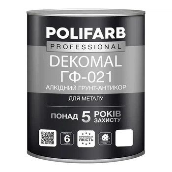 Грунт Polifarb DekoMal ГФ-021 чорний 2.7 кг