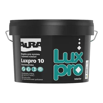 Напівматова фарба для кухонь та ванних кімнат AURA Luxpro 10 2.85 л