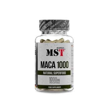 Мака перуанская MST Maca 1000 mg 60 капсул, MST корень маки для либидо и энергии