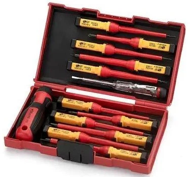 Набір діелектричних викруток Sturm SL/PH/PZ/TORX, тестер напруги, 13 шт.