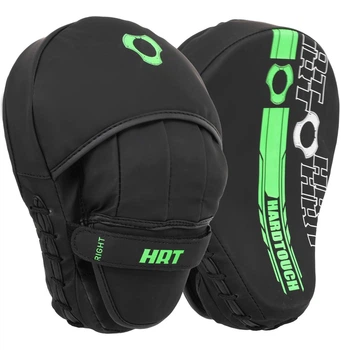 Лапы боксерские изогнутые тренировочные Hard Touch 00123 комплектация 2шт Black-Green