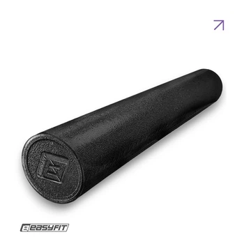 Массажный ролик EasyFit EPP Roller 90 см черный (легкий роллер, твердый валик, цилиндр для МФР и йоги, массажер для спины, ног, рук, шеи) WS-EPPR90-Bk