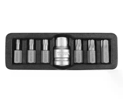 Набор отвёрточных насадок YATO TORX-Т, 30 мм, адаптер 1/2", 7 шт.