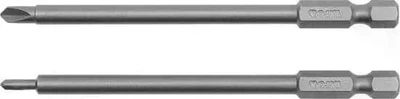 Набор отвёрточных насадок YATO, TRI-WING, 2 шт., 100 мм, #1–#3, 1/4"
